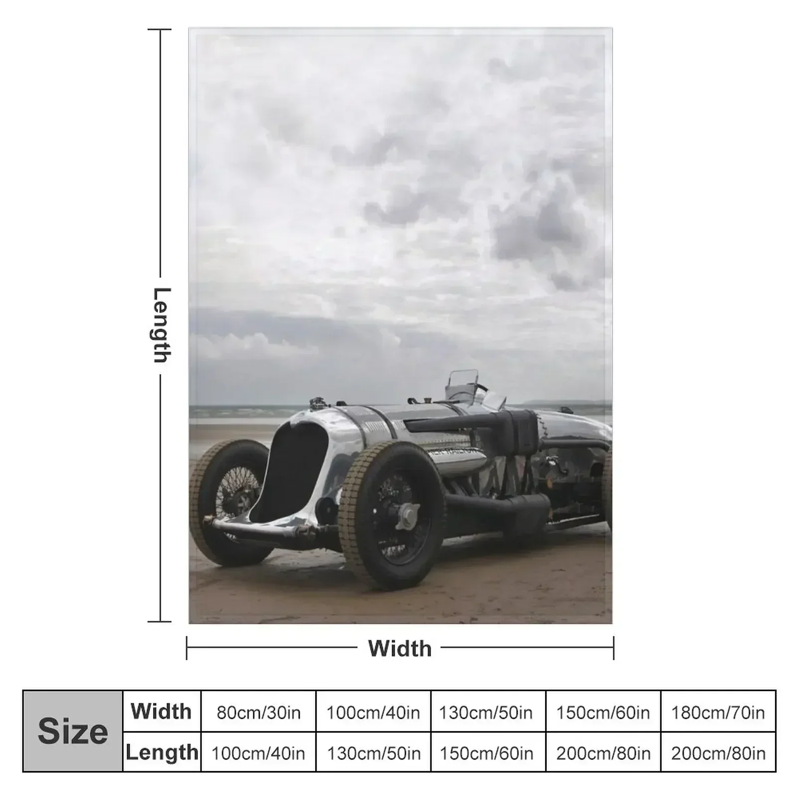 Napier Railton at Pendine Sands Throw Blanket couch cozy soft plush fuzzy picnic outdoor blanket