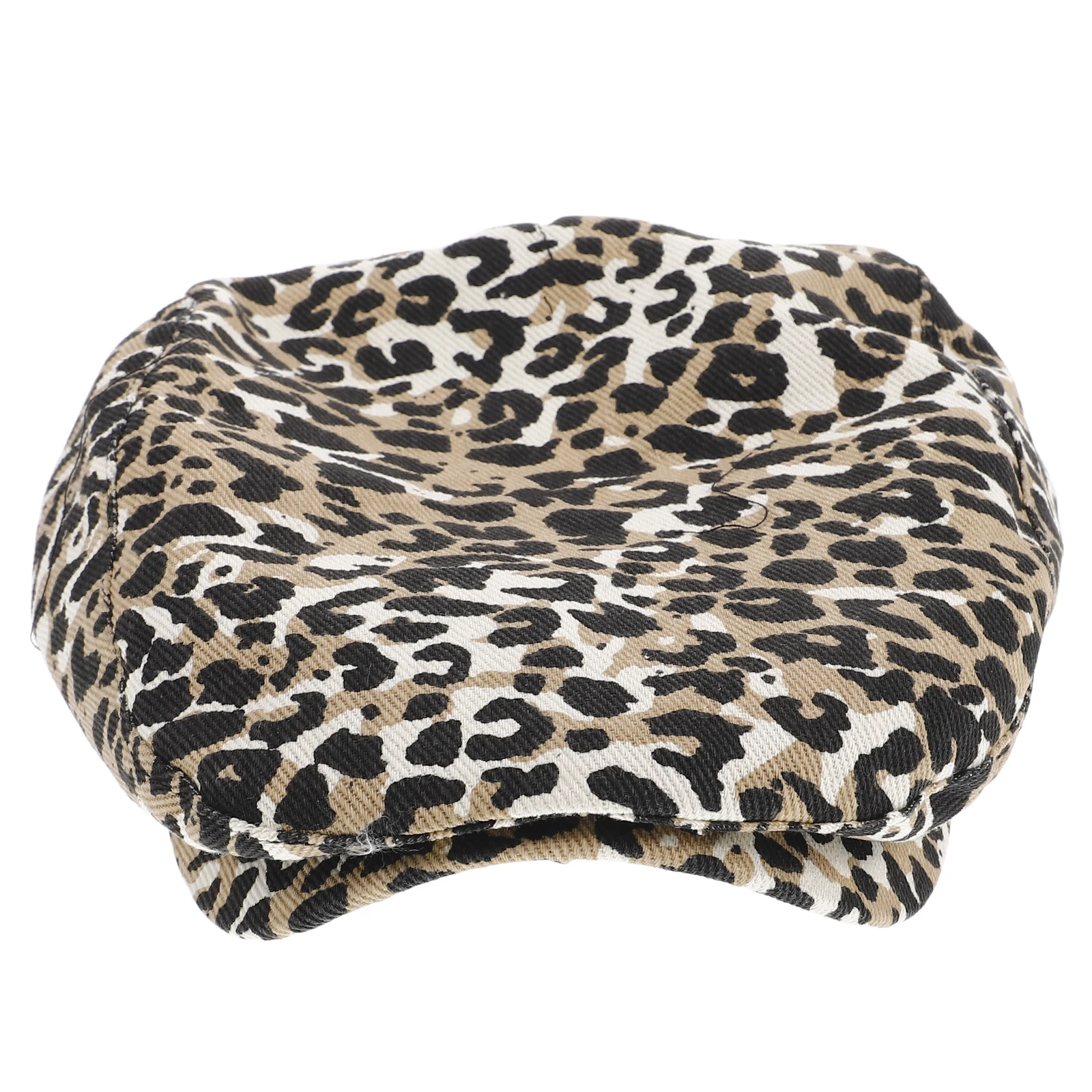 

Leopard Print Beret Hat Animal Cheetah Pattern French Style Adjustable Artist Driving Cap For Women Men Unisex Trendy Fashion