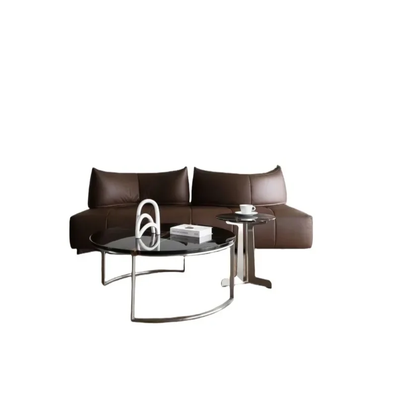 Design retro reverse backrest sofa small apartment croissant bag movable backrest sofa