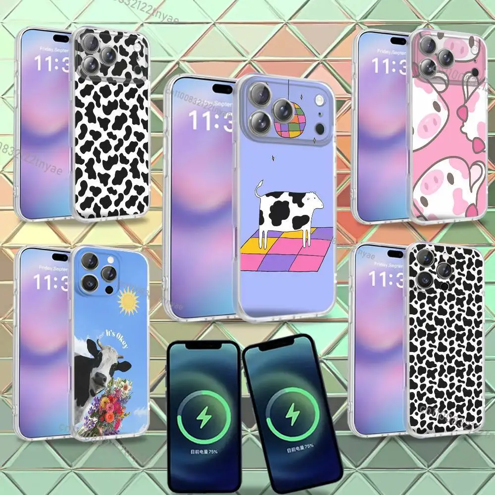 

Cute and funny cow Phone Case For iPhone 16,14,11,17,13,15,12,Air,Plus,Pro,Max,E,Mini Frosted for MagSafe Magnetic Wireless