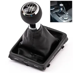 For AUDI S LINE A3 S3 8V 2012 2013 5 Gear 6 Speed Manual MT Car Shift Gear Knob With Leather Knob Car Styling