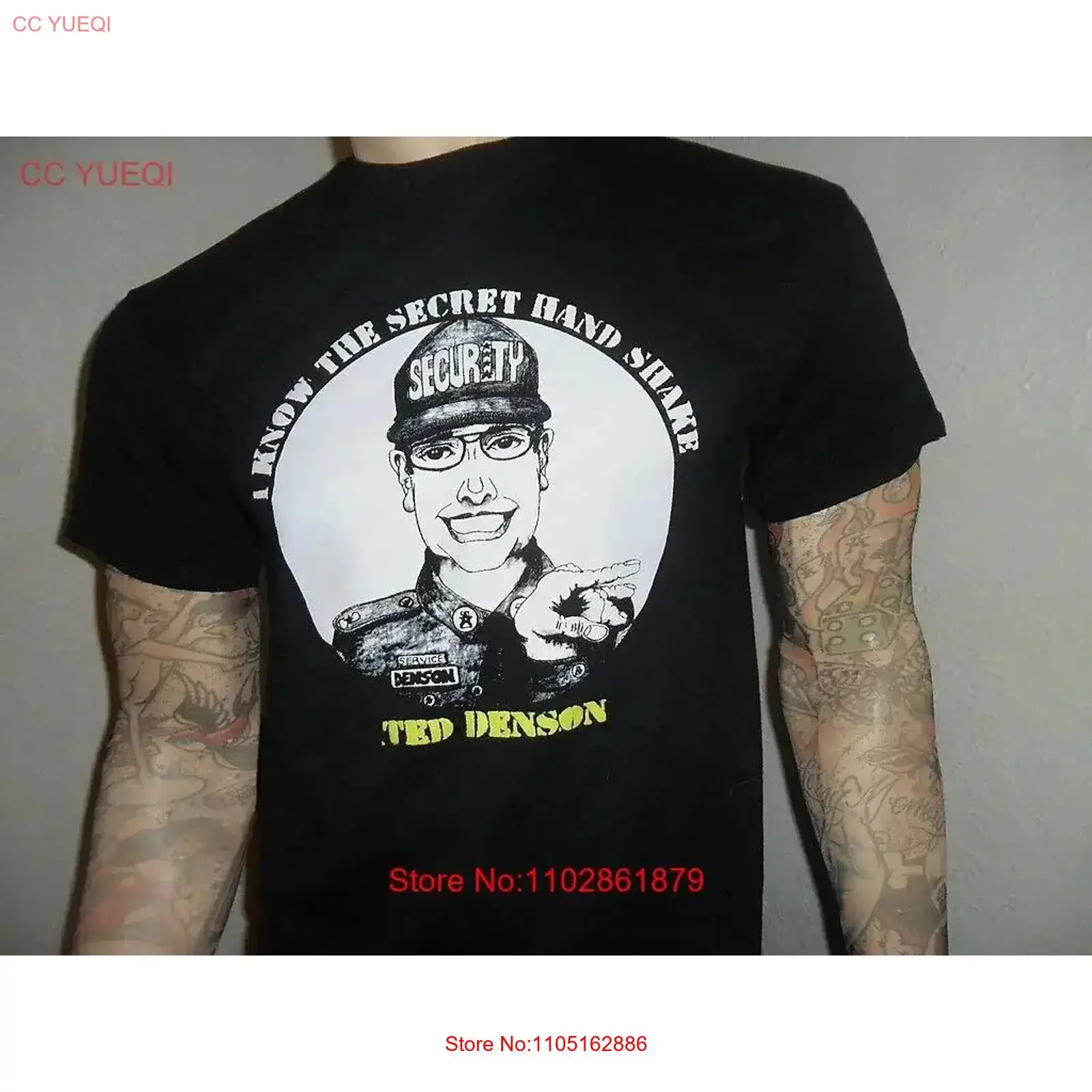 TED DENSON COMEDY CONCERT TSHIRT Comedian I Know the Secret Handshake Security vintage Washed Top For Everyday Wear graphic