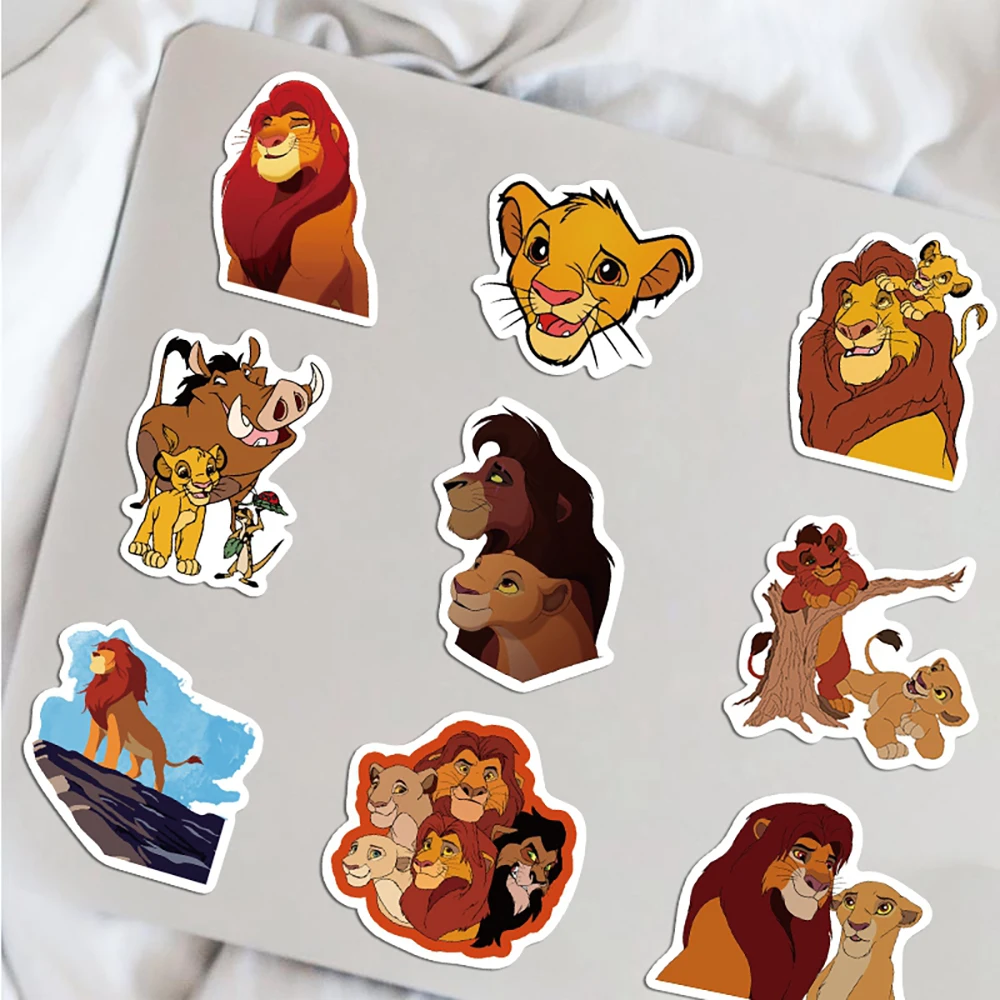 10/30/50PCS Classic Disney Movie The Lion King Cartoon Stickers DIY Luggage Phone Laptop Toy Sticker Waterproof Decals For Kids