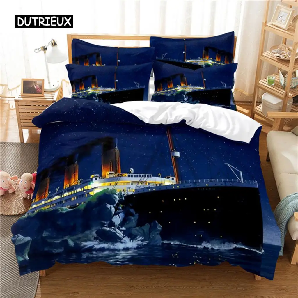 Animation Cruise Bedding Set Duvet Cover Set 3d Bedding Digital Printing Bed Linen Queen Size Bedding Set Fashion Design