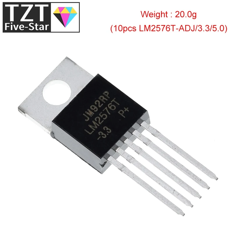 TZT 10PCS LM2576 LM2576T LM2576T-ADJ  LM2576T-3.3 LM2576T-5.0