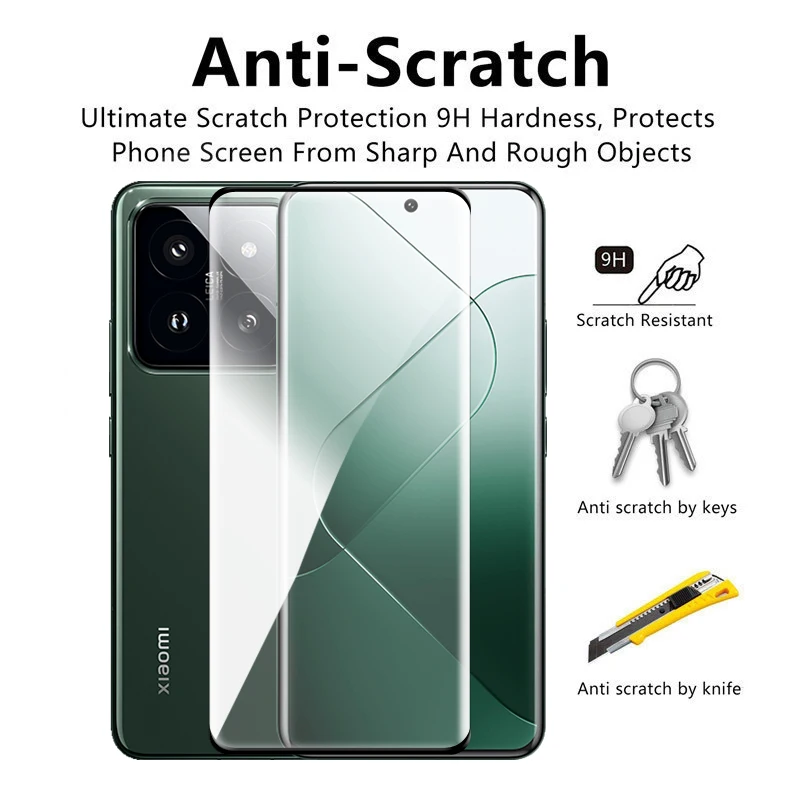 For Xiaomi 14 Pro Tempered Glass 3D Full Cover Curved HD Screen Protector For Xiaomi 12 13 14 Pro Glass For Xiaomi 14 Pro Film