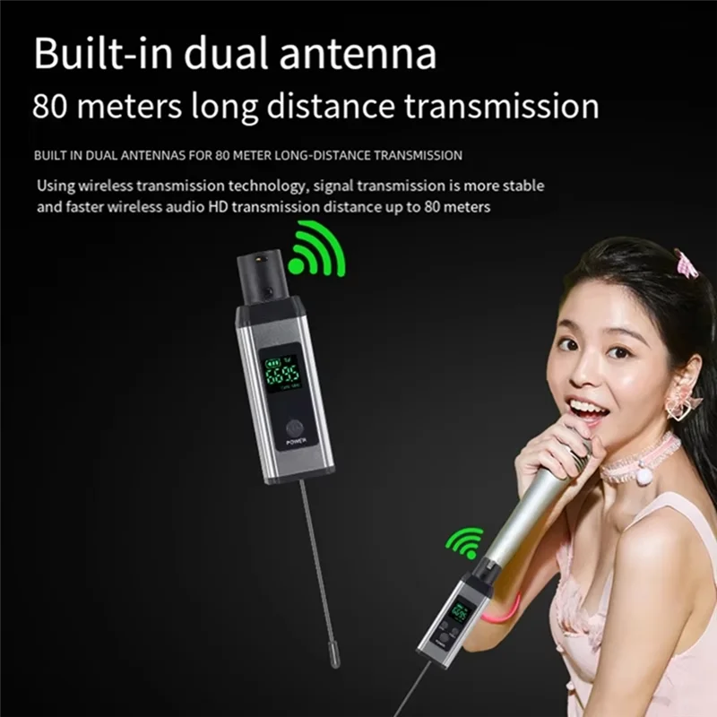 

New!!Wireless Microphone Converter Microphone Transmitter Receiver XLR Microphone Wireless System For Dynamic Microphone