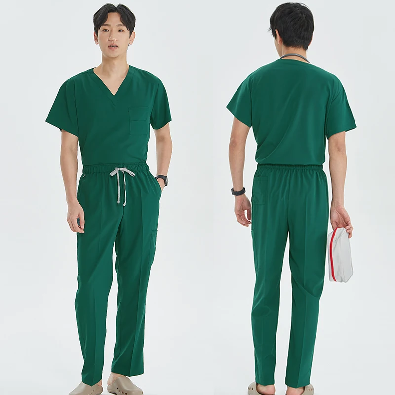 Maschio Uniforme Chirurgica Scrub Medico Estetico Ospedale Medico Infermiera Uniformi Dentista Abbigliamento Da Lavoro Infermieristica Pediatrico Scrub Vestito S23