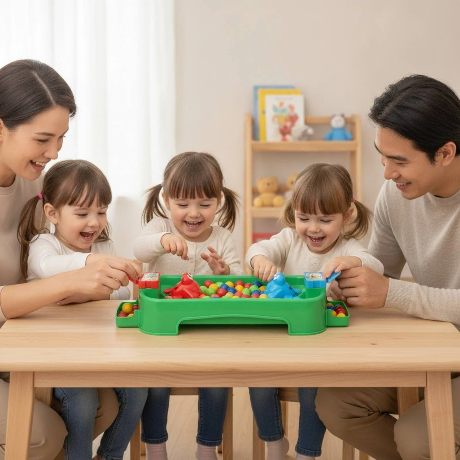 frog-bean-game-interactive-jumping-frog-game-toy-with-launcher-smooth-portable-for-children-tabletop-playroom