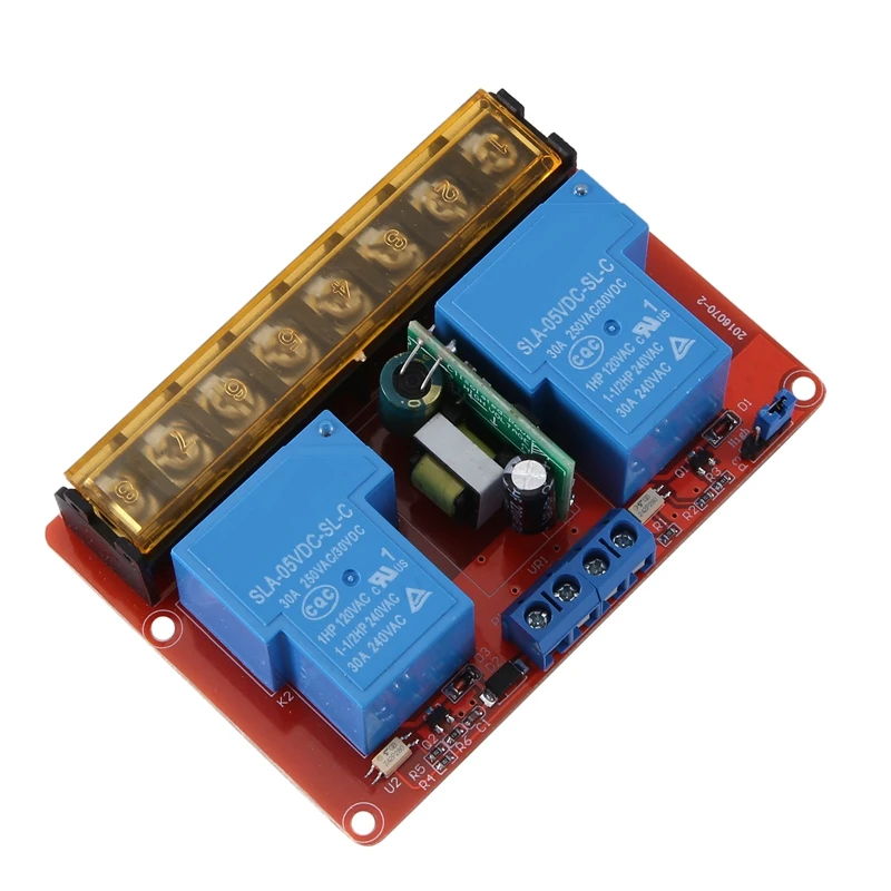 1 Pieces 2 Channel Relay Module 30A High-Low Level Trigger Control Relay Module Relay Switch Board