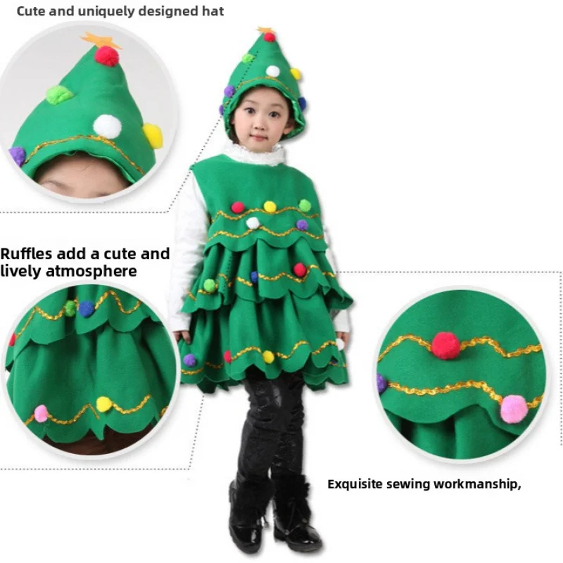 عيد الميلاد زي الكبار الاطفال مطابقة شجرة عيد الميلاد ازياء الأطفال سانتا ملابس عيد الهالوين احتفالي تأثيري ارتداء أصيلة