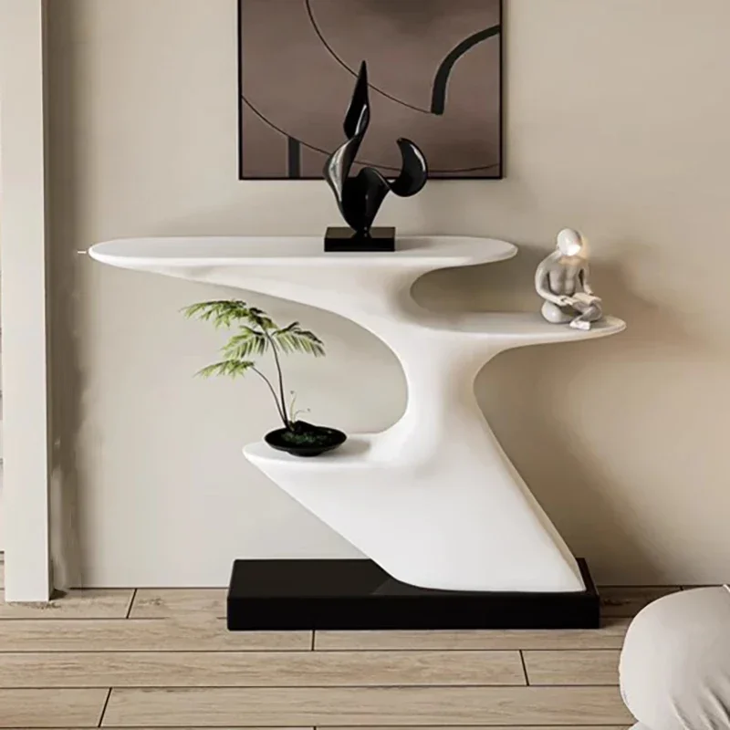 

Mini Corner Living Room Table Console White Nordic Office Table Design Minimalist Wohnzimmer Tisch Entrance Hall Furniture