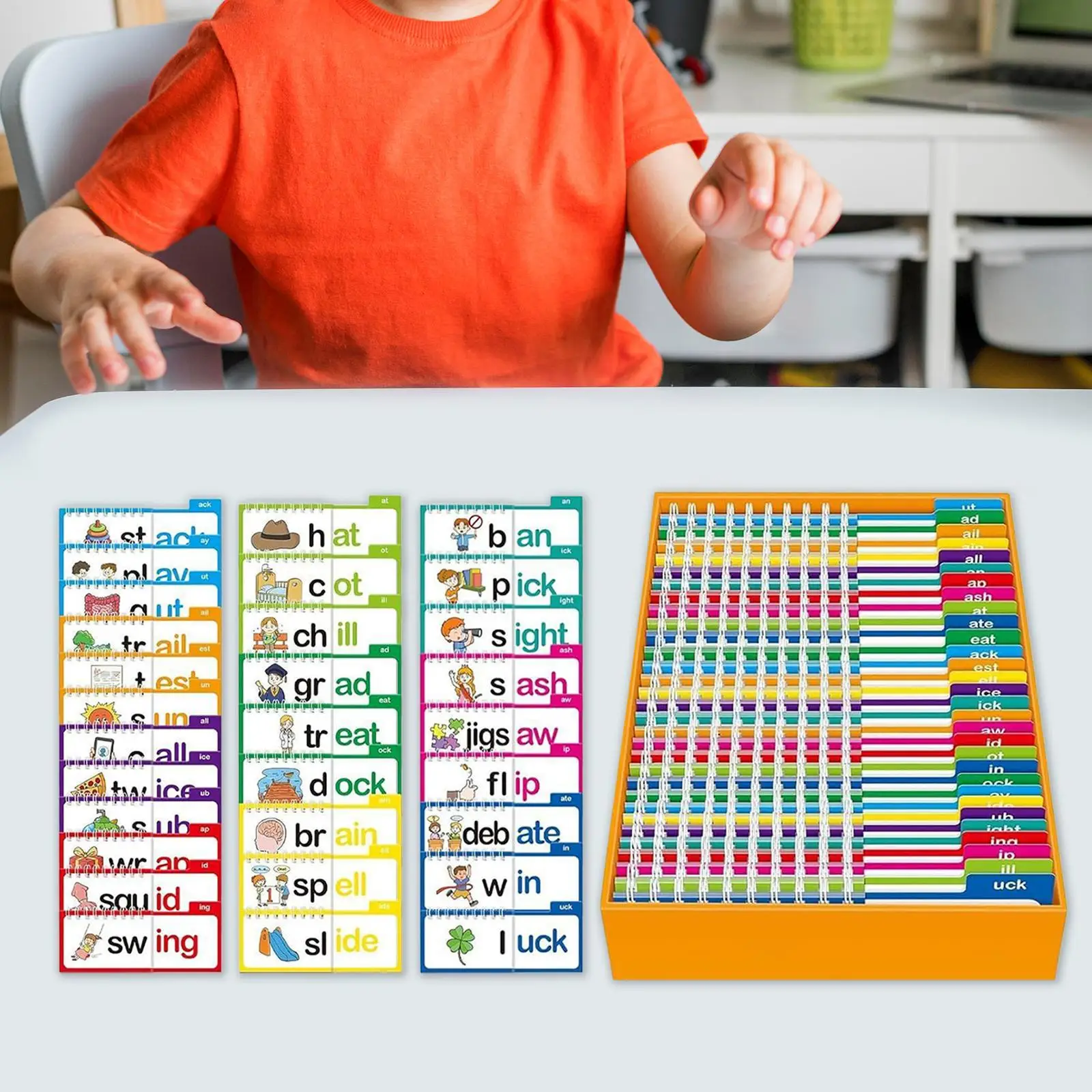 

Word Families Interactive for Kids Ages 5+ Phonics Flash Cards for Early Learners Reading Games Parents Home Vocabulary Building