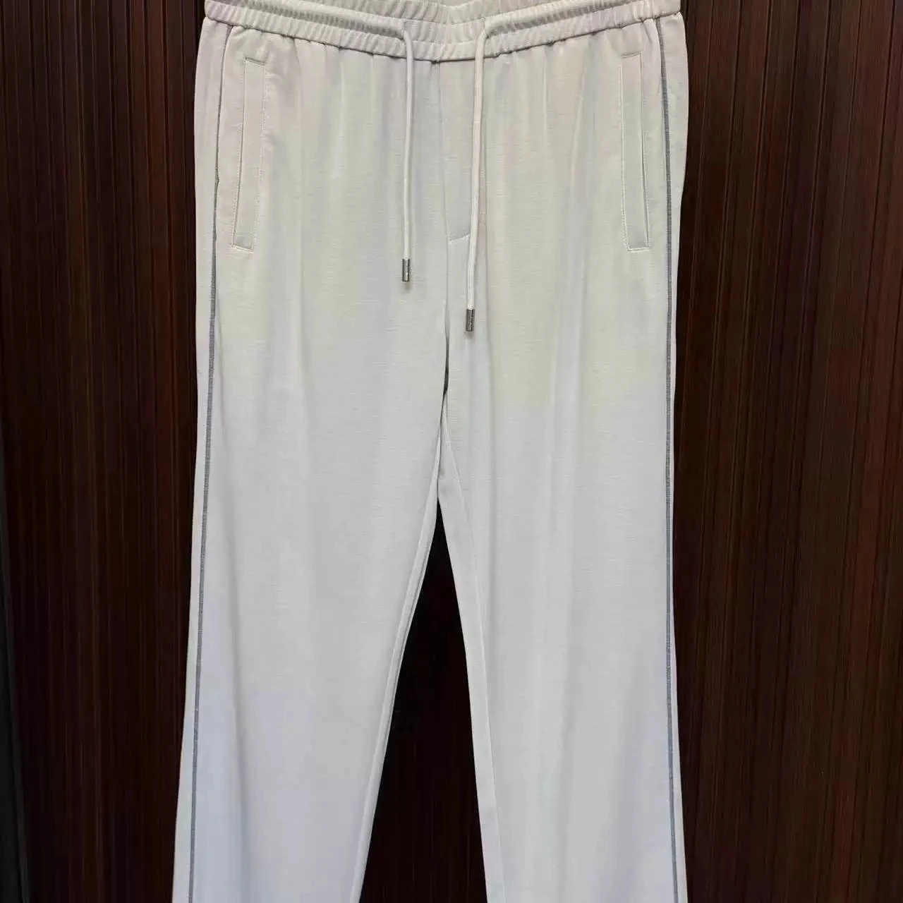 Italian BC old money style casual embroidery drawstring straight sweatpants
