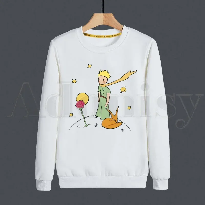 Little Prince Art Beautiful Retro Pretty Cute Hoodies Sweatshirt Print Trend Mens Clothes Hip-Hop Male Crewneck Hoodies Men