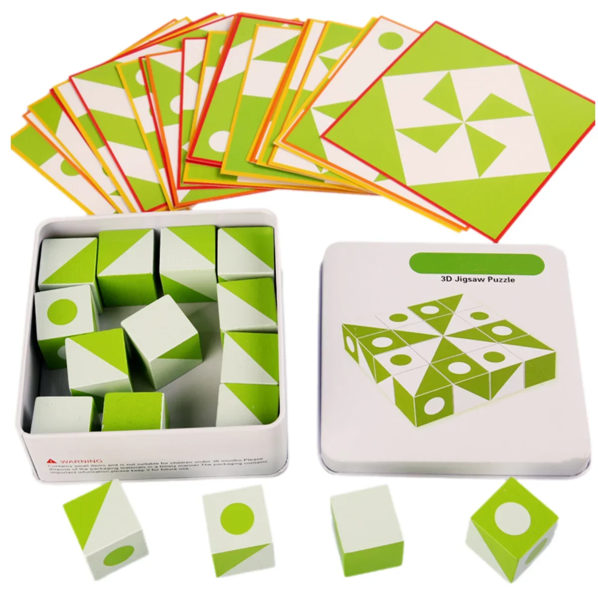 Wooden 3D Game Geometric Shape Logic Thinking Educational Toys for Kids Early Learning Intellectual Children's Gifts