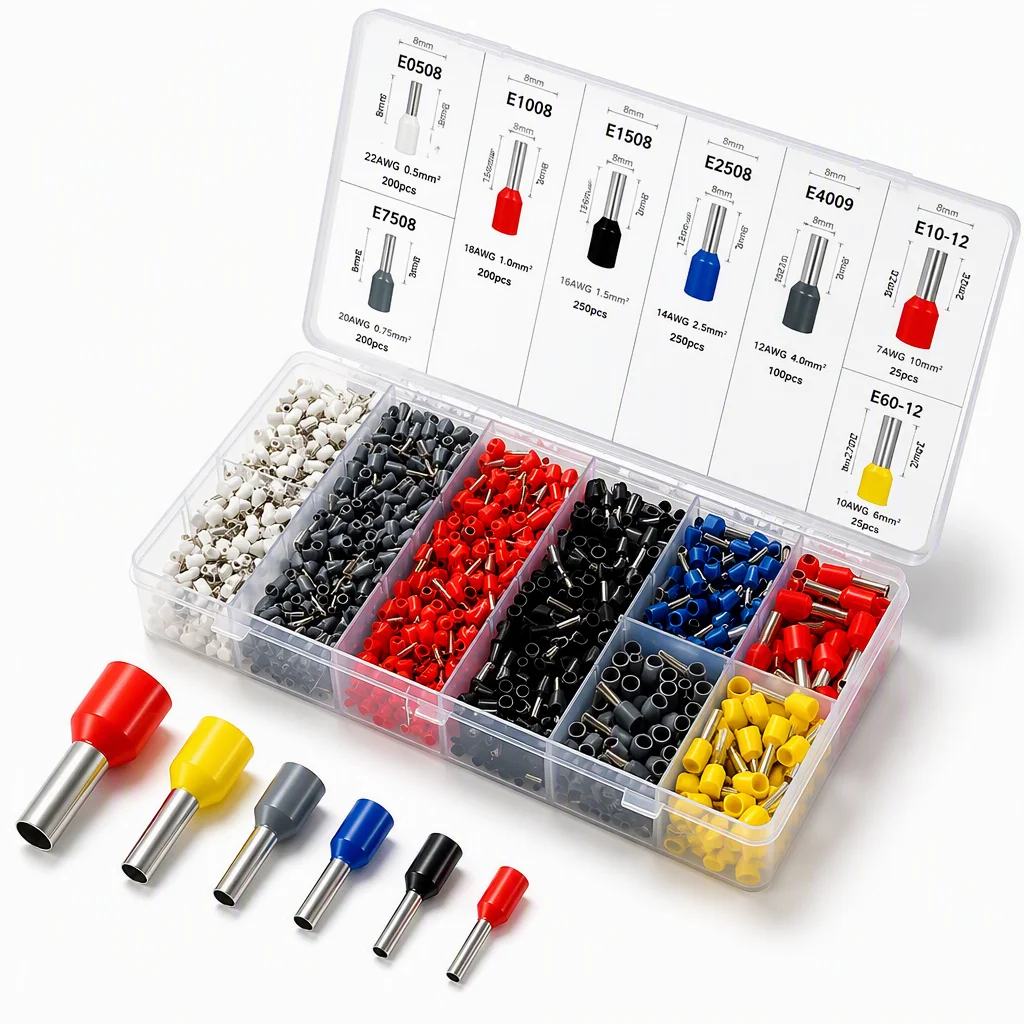 VE Tubular Crimping Terminal,Multiple Crimping Terminal Pliers Combination Set,Electrical Equipment Connector,Crimping Pliers