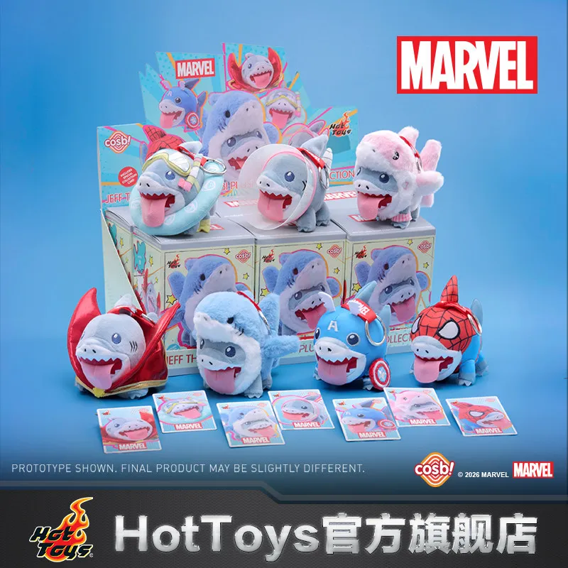 

Hot Toys Marvel Cosbi Series Jeff The Land Shark Blind Box Mini Plush Figures Marvel Rivals Collectible Toys For Toy Collectors