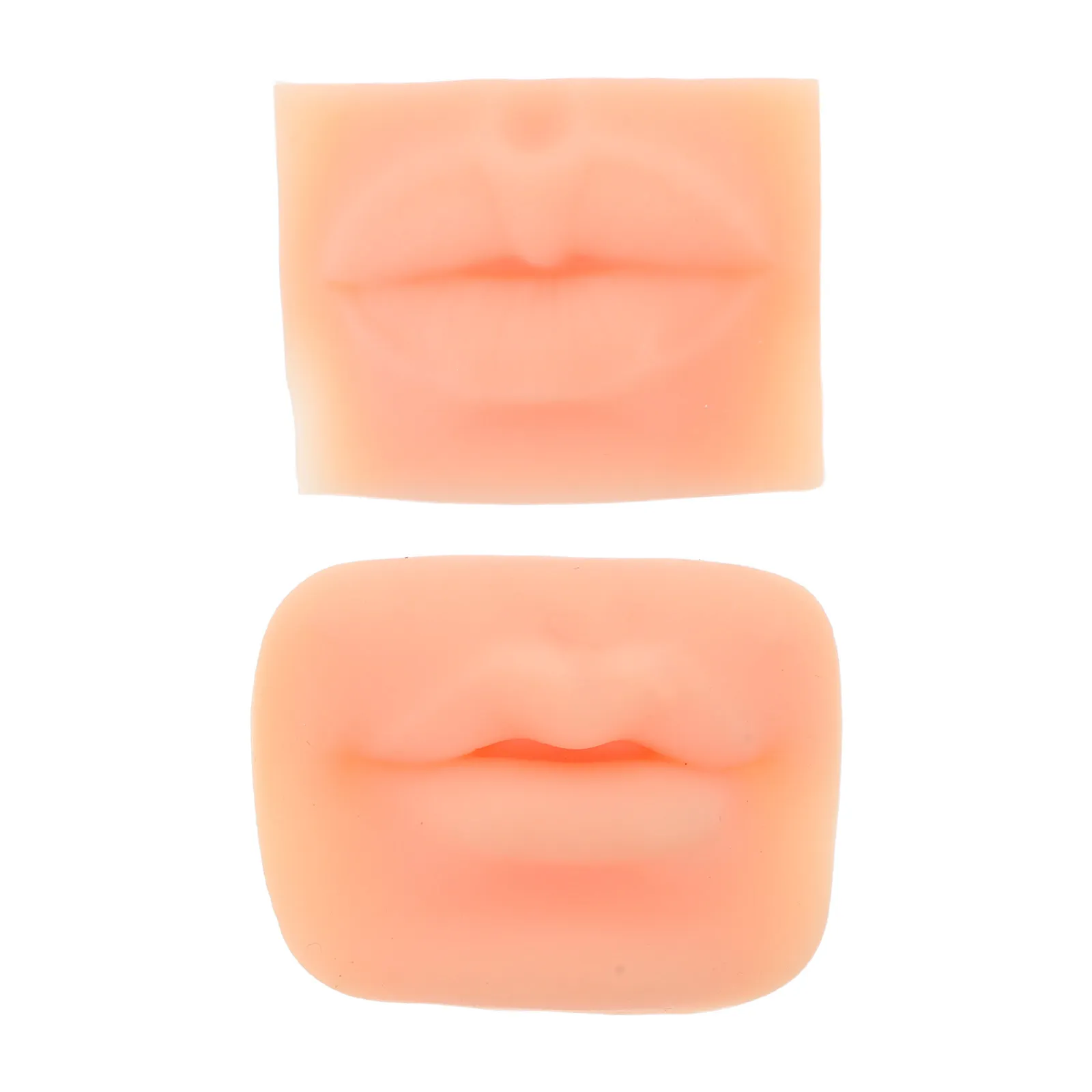 

2Pcs 5D Realistic Silicone Lips Mold Square Round Simulation Makeup Practice Tattoo Fake Skin Tattooing Equipment