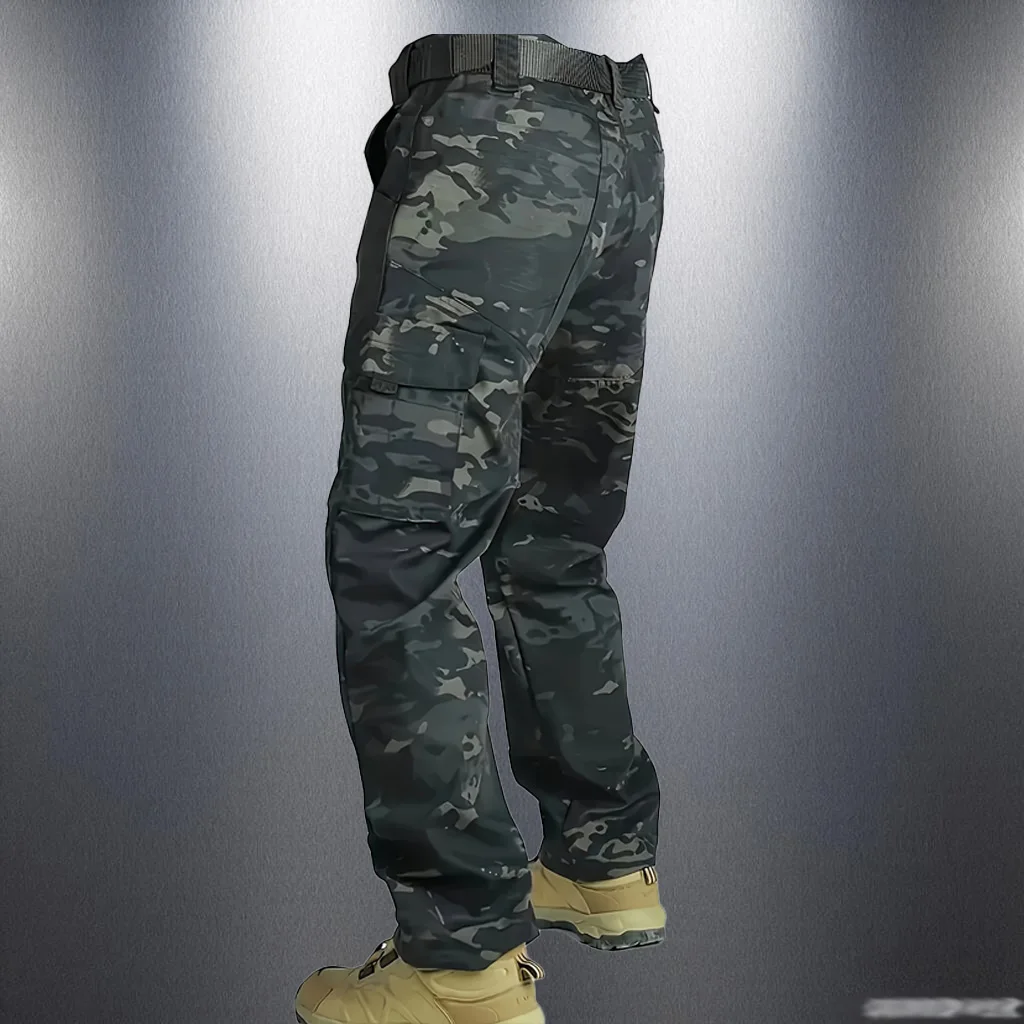 

Men's Tactical Cargo Camouflage Multi-pocket Pants, Loose and Suitable for Hiking,Hiking Pants for Outdoor Sports Spring