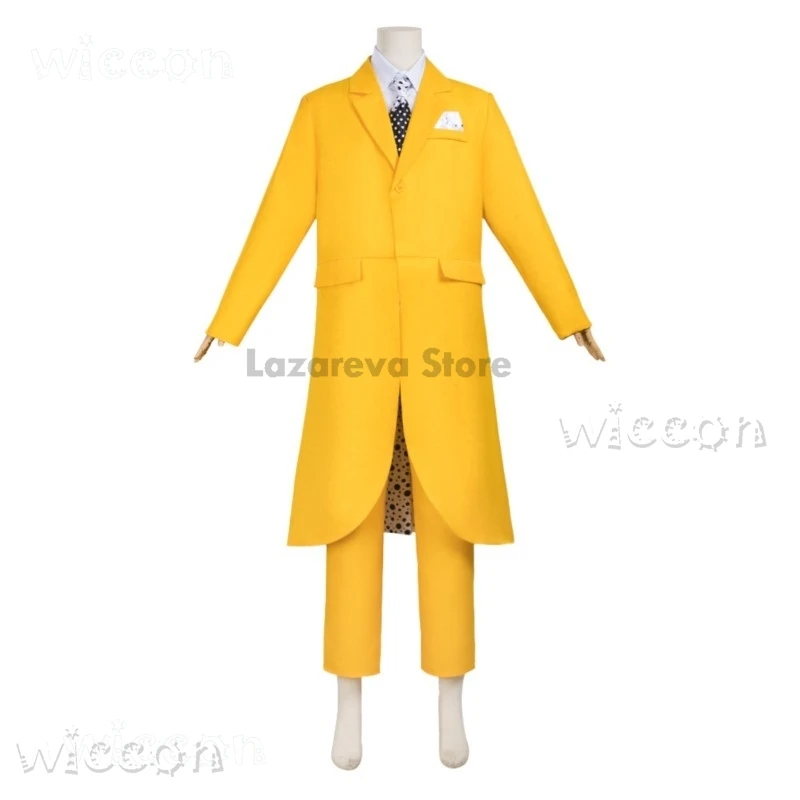 أزياء الهالوين disfraz قناع الفيلم جيم كوسبلاي بدلة صفراء كاري كاري ستانلي للرجال Ipkiss mujer