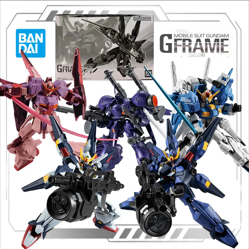 Bandai Original Model Kit G FRAME SISQUIEDE TITANS EX-S GUNDAM Anime Action Figure Mech Model Toy for Boy Foam Box Protection