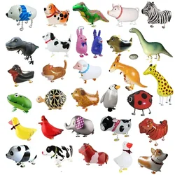 Mixes Walking Animal Helium Balloons Cute Cat Dog Panda Dinosaur Tiger Pet Air Ballons Birthday Party Decorations Kids and Adult