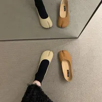 Bailamos Women Flats 2022 New Summer Fashion Split Toe Ballet Shoes Women Slip On Ballerinas Korean Style Soft Slip On Loafers - Image 4