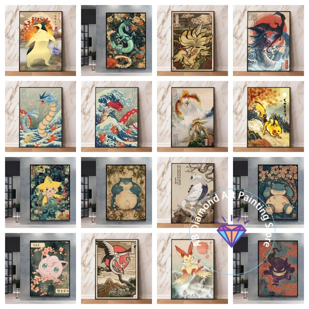 

Pokemon Fantasy Dragon Themed Charizard Square Round AB Diamond Painting Kit 5D DIY Stitch Handmade Art Crafts Home Decor Gift