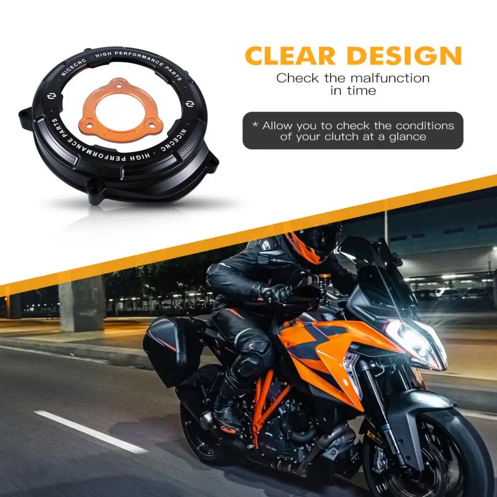 For KTM 1290 Super Duke R GT 2015-2024 Clear Engine Clutch Cover Guard Pretector 1050 1090 1190 1290 Adventure R/S/T 2017-2023