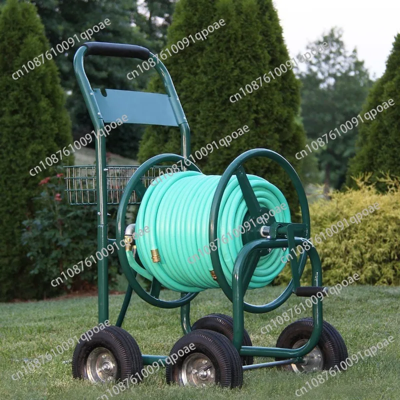 Cart With Pipe Reel, Gardening , Portable Hose Storage & Garden Tool Trolley