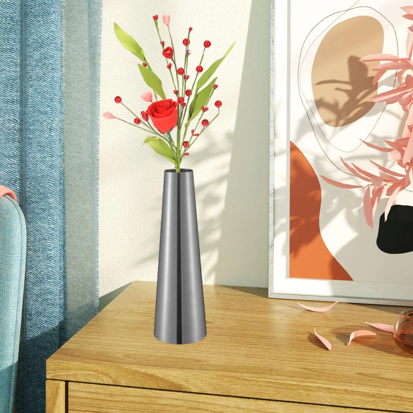 

Stainless Steel Vase Centerpiece Home Decor for Kitchen Wedding Room Cabinet