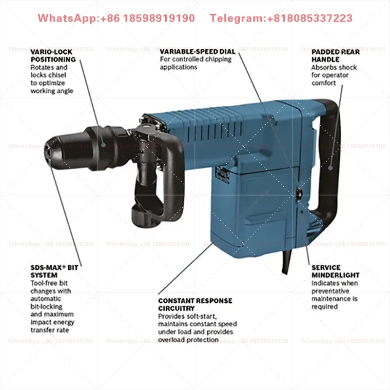 11E Professional 5 Pit High Power Electric Hammer Multipurpose Drill Pick Angle Grinder Factory Export Power Tool