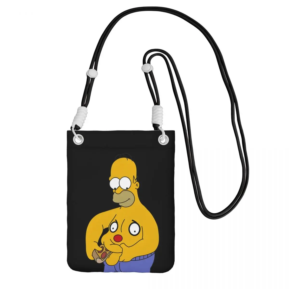 

Custom Simpsons Smart Phone Wallet With Strap Animated Sitcom Crossbody Bag Men Women Running Mobile Phone Bag