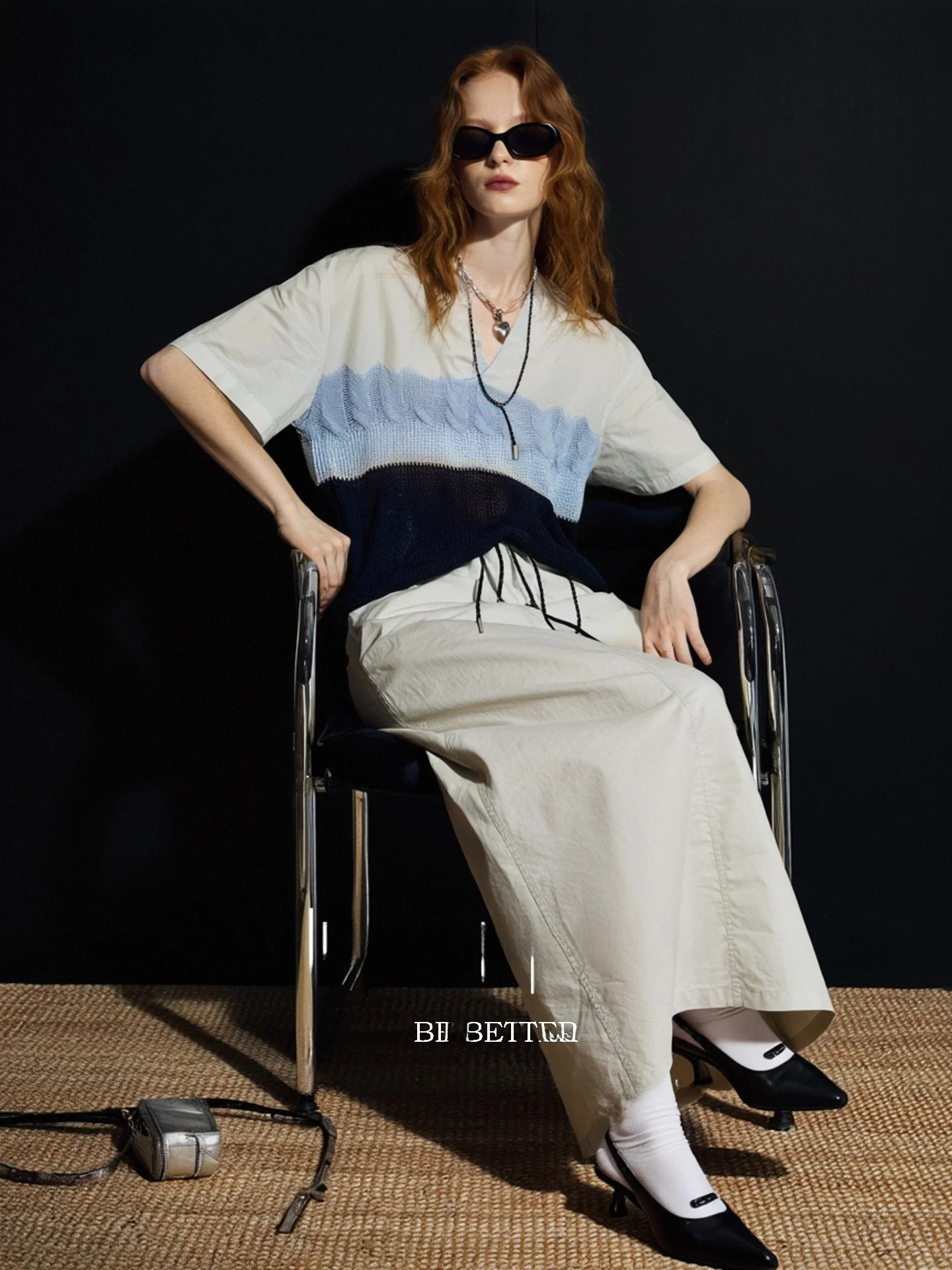 

Huaappuw Casual Drawstring Elastic Waist Half-length Skirt Women's Fashionable Loose Long Skirt City Commute Daily Travel