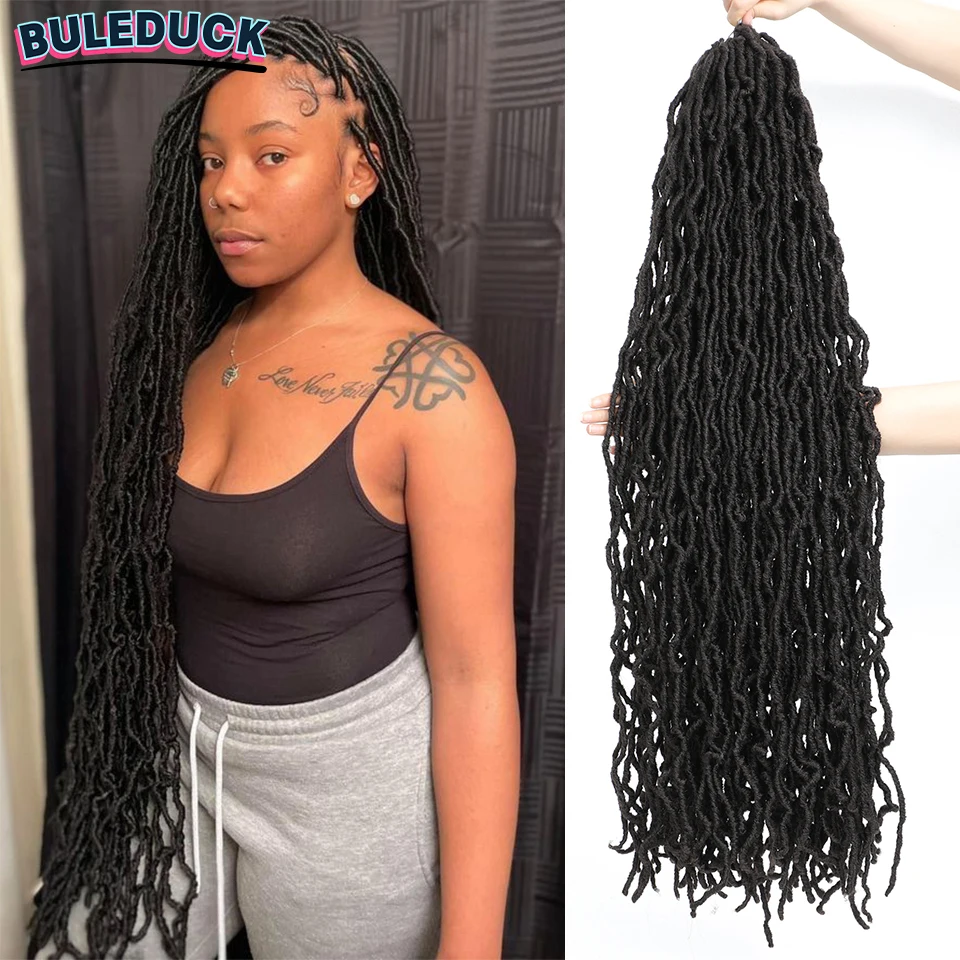 

18, 24, 36 дюймов, новые искусственные локоны, вязанные крючком волосы, предварительно заплетенные в петлю, мягкие локоны, вязанные крючком волосы для чернокожих женщин, легкая трансформация волос