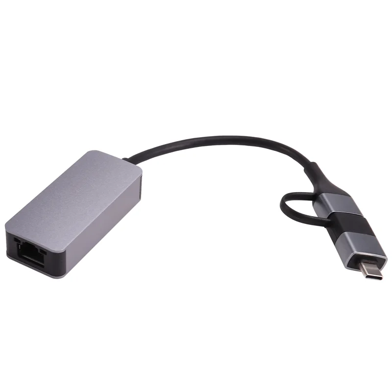 

Новый Ethernet-адаптер 2,5G Type-C USB 3.0 к RJ45 LAN 2500 Мбит/с Сетевая карта 2,5 гигабитный преобразователь для ноутбуков NAS