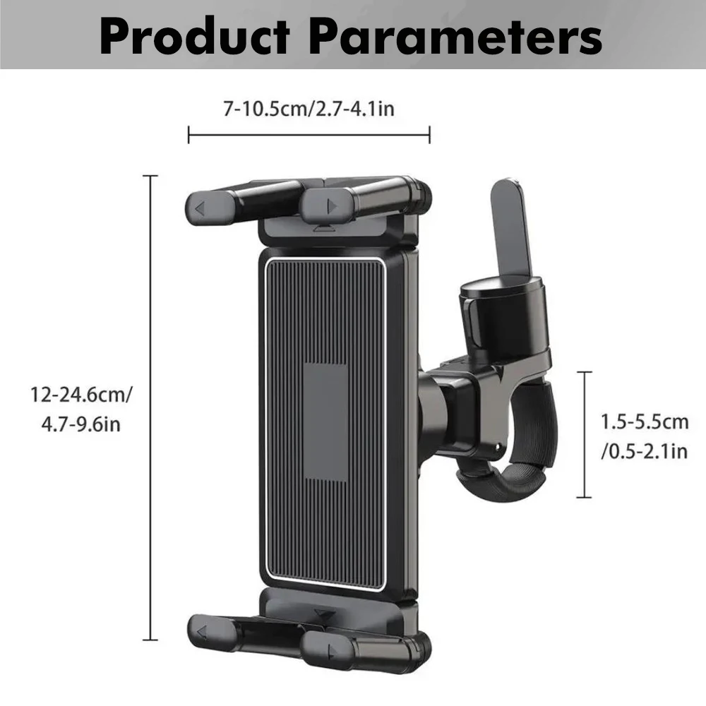 New Handlebar Phone/Tablet Mount 360 Degree Rotation Suitable for Spinning Bike/Oval Machine/Treadmill ETC.