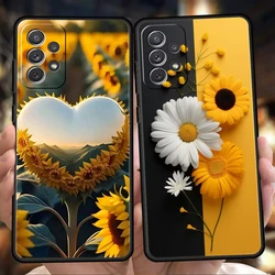 Sunflower Phone Case for Samsung Galaxy A15 A14 A25 A54 A34 A51 A71 A72 A73 A32 A52 A52S A11 A21S A31 A41 5G Soft Shell Capa Bag