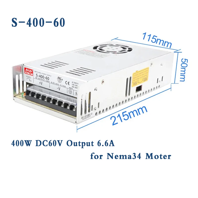 Imagem -04 - Stepper Motor Fonte de Alimentação Comutação de Alimentação 200w 400w ac 110v220vdc 5v 24v 60v S-200-24 S-2005 S40060