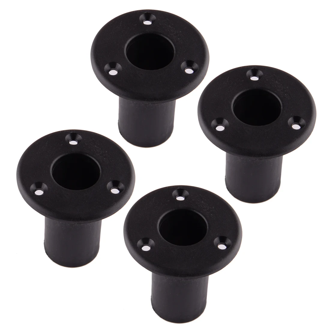 

Extra Cup Mount Set for Removable Folding Pontoon Ladder Insert Plug Base 1" Tubing Black 4Pcs