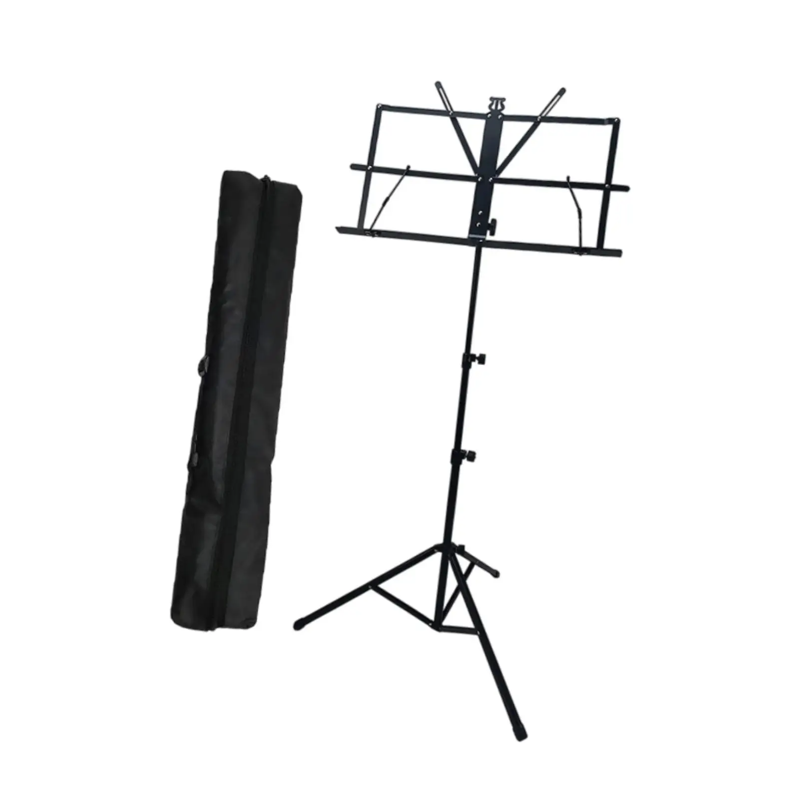 Music Stand for Sheet Music Music Book Stand,with Bag,Modern,Adjustable Height,Sheet Clip Holder,for Ukulele Player Musicians - Image 3