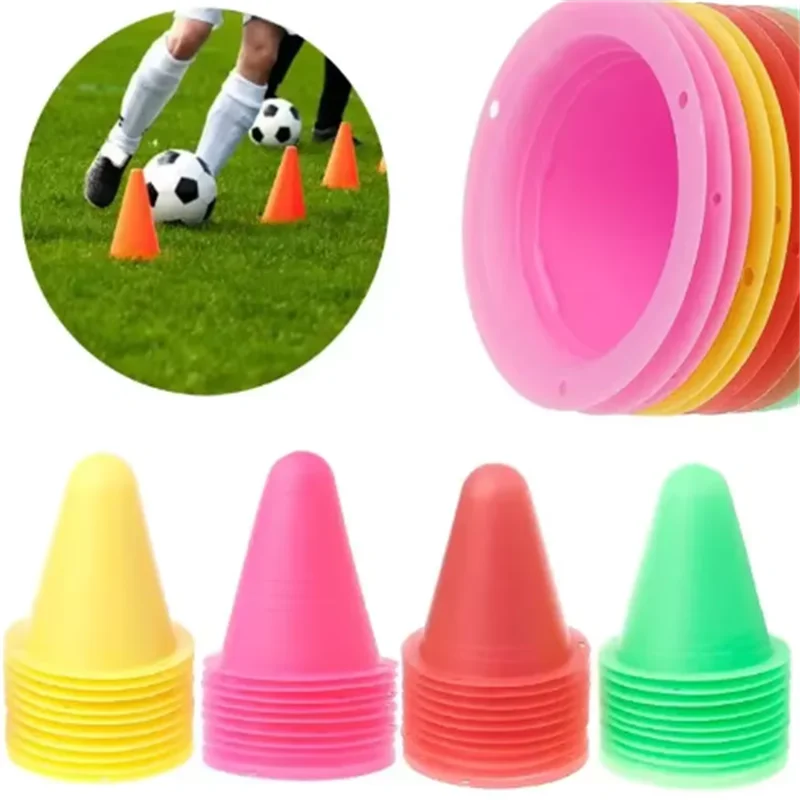 50Pcs Mini Roller Skating Track Pile Ultra Soft Skating Sneaker Obstacle Pile Football Practice Obstacle Skating Marking Cone