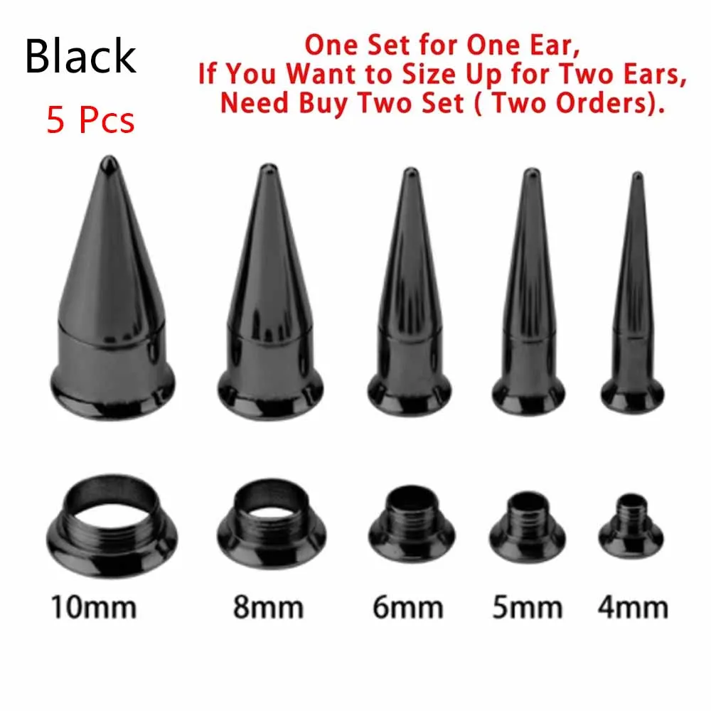 6G-00G 2-in-1-Set Ohrmessgeräte Plugs Tunnel Taper Ohrringe Stretching Expander Kit Set für Damen Herren – Detail 4
