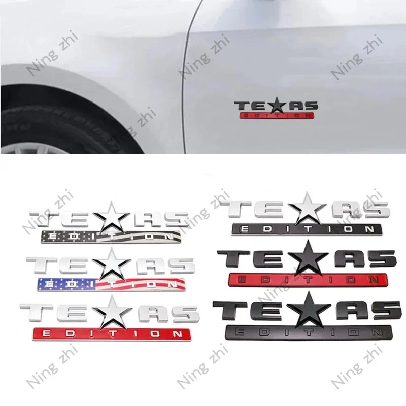 

3D ABS TEXAS EDITION Badge Rear Trunk Fender Emblem Sticker For Jeep Chevy Silverado GMC Sierra Car Decals Accessories