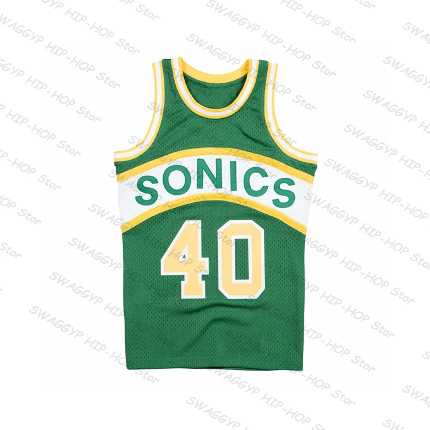 2024 Sean Kemp 1995/96 NBA Swingman Jersey-Green #40 Classic Vintage Supersonics Player Gary Payton #20 Unisex Tops Kids/Adults