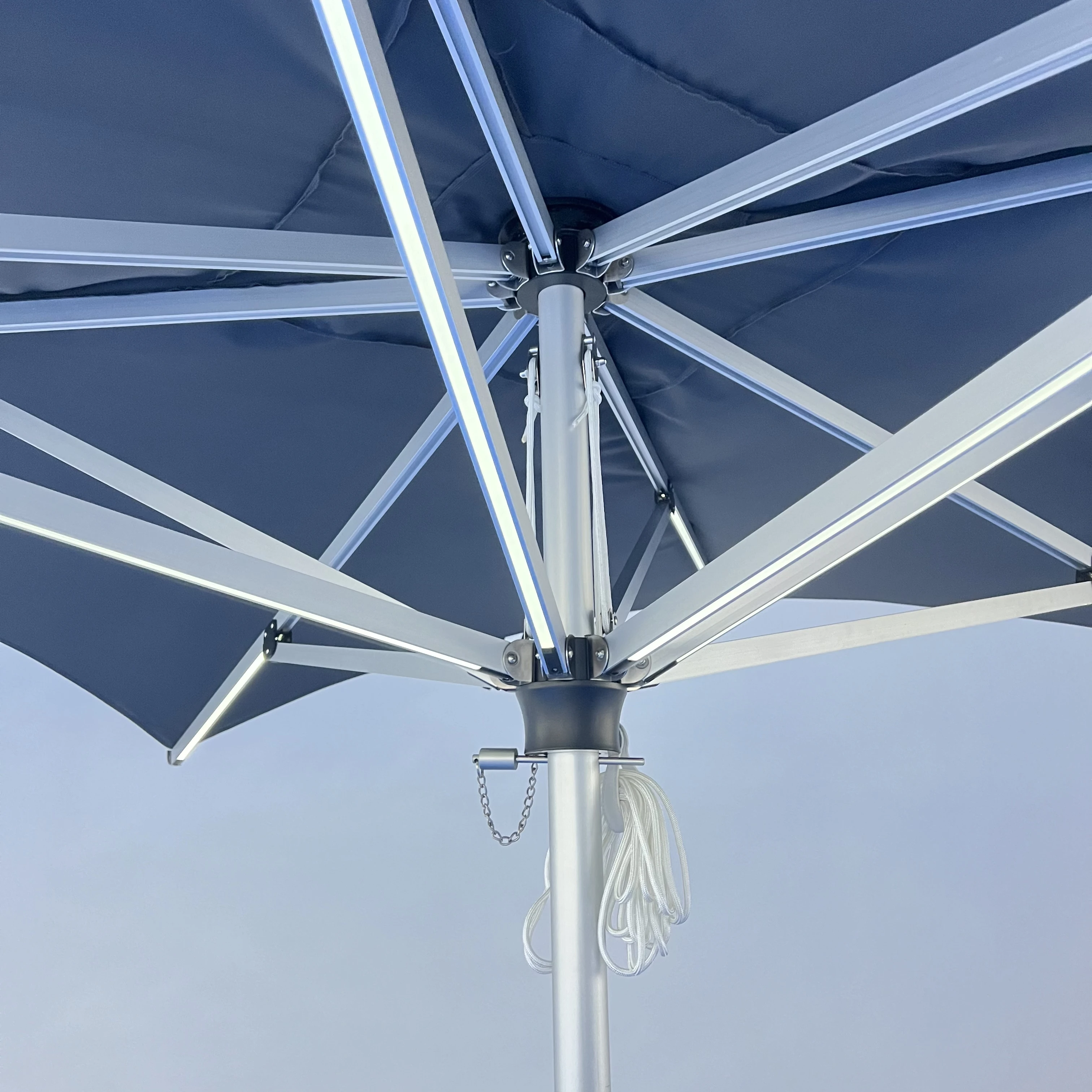 High Quality Solar Panel Butterfly Umbrella Pull Rope Modern Design for Outdoor Patio Garden Wedding Parties Outdoor Furniture