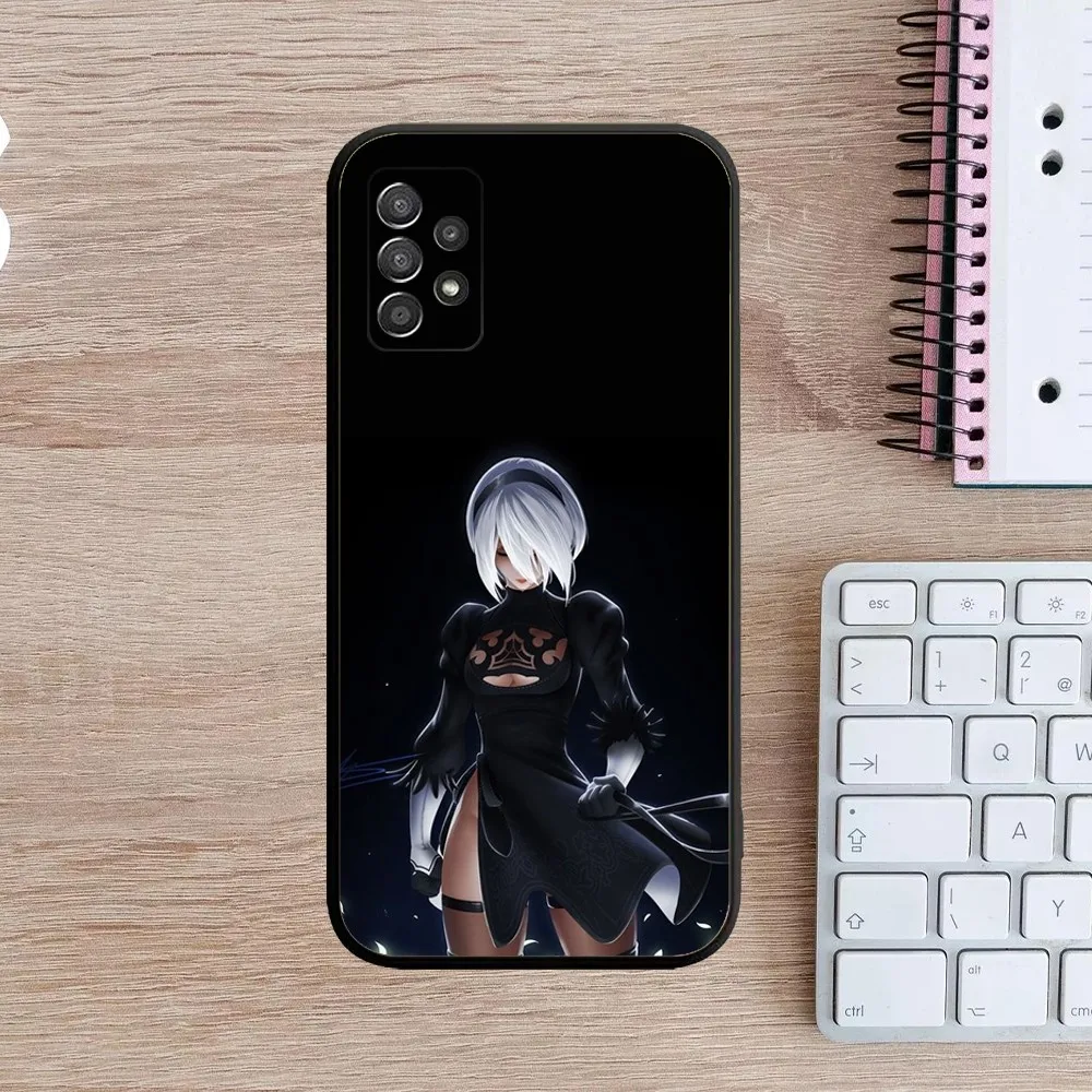 2B N-NieR A-Automata Phone Case For Samsung Galaxy A13,A21s,A22,A31,A32,A52,A53,A71,A80,A91 Soft Black Cover