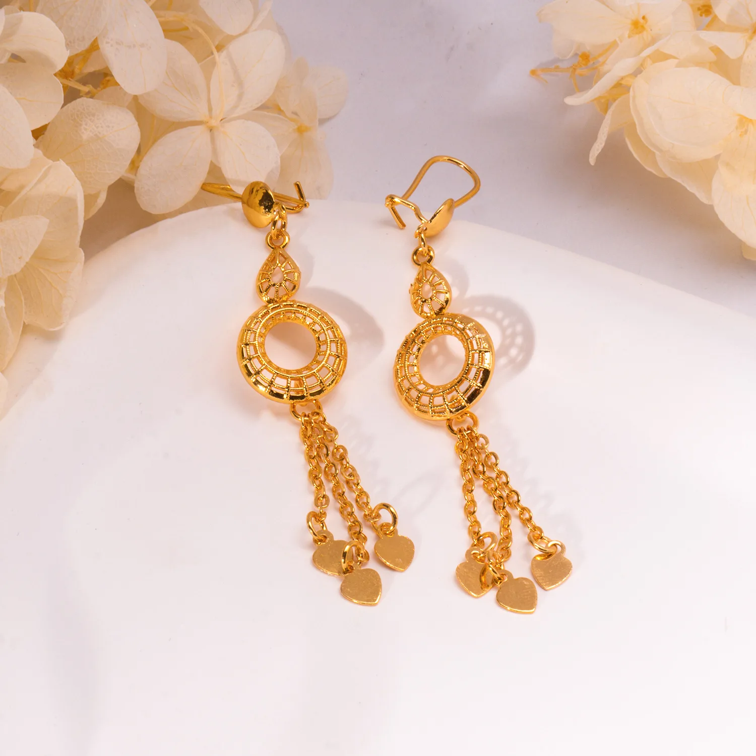 9999 Gold Earrings - High-end, niche-style earrings for women. Long-lasting and non-fading fringed earrings