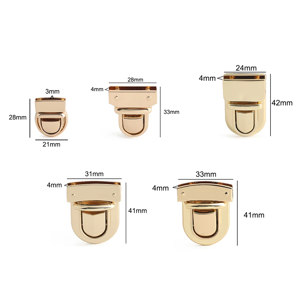 5/10/30PCS Metal Locks Bag Clasp Catch Buckles For Handbags Shoulder Bag Purse Totes Closures Snap Clasps Press Lock Accessories